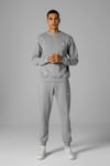 Logolu Pamuklu Regular Fit Bisiklet Yaka Erkek Sweat EM2821-GI GRİ