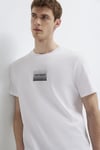 Logolu Pamuklu Regular Fit Bisiklet Yaka Erkek T Shirt 0613364-620 BEYAZ