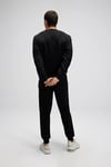 Logolu Pamuklu Regular Fit Bisiklet Yaka Erkek Sweat EM2821-BK SİYAH