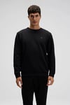Logolu Pamuklu Regular Fit Bisiklet Yaka Erkek Sweat EM2821-BK SİYAH