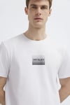 Logolu Pamuklu Regular Fit Bisiklet Yaka Erkek T Shirt 0613364-620 BEYAZ