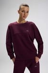 Logolu Pamuklu Regular Fit Bisiklet Yaka Kadın Sweat EF567-BRD BORDO