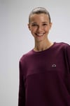 Logolu Pamuklu Regular Fit Bisiklet Yaka Kadın Sweat EF567-BRD BORDO
