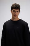 Logolu Pamuklu Regular Fit Bisiklet Yaka Erkek Sweat EM2821-BK SİYAH