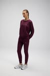 Logolu Pamuklu Regular Fit Bisiklet Yaka Kadın Sweat EF567-BRD BORDO