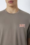 Logolu Pamuklu Regular Fit Bisiklet Yaka Erkek T Shirt 0611714-87875 KAHVE