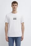 Logolu Pamuklu Regular Fit Bisiklet Yaka Erkek T Shirt 0613364-620 BEYAZ