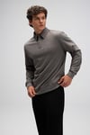 Logolu Pamuklu Regular Fit Düğmeli Erkek Polo Yaka Sweat EM607-ANT ANTRASİT