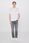 Logolu Pamuklu Relaxed Fit Bisiklet Yaka Erkek T Shirt W7NM203877 102 BEYAZ