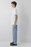 Logolu Regular Fit Bisiklet Yaka Erkek T Shirt 0620056-620 BEYAZ