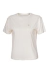 Logolu Regular Fit Bisiklet Yaka Kadın T Shirt 912408-9157 EKRU
