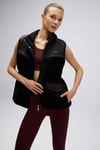 Logolu Regular Fit Dik Yaka Polar Kadın Yelek EF545-BK SİYAH