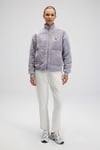 Logolu Regular Fit Dik Yaka Polar Kadın Mont EF525-LC LİLA