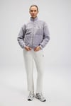 Logolu Regular Fit Dik Yaka Polar Kadın Mont EF525-LC LİLA