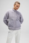 Logolu Regular Fit Dik Yaka Polar Kadın Mont EF525-LC LİLA