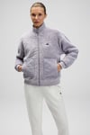 Logolu Regular Fit Dik Yaka Polar Kadın Mont EF525-LC LİLA