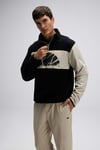 Logolu Renk Bloklu Regular Fit Yarım Fermuarlı Dik Yaka Erkek Sweat EM519-BK SİYAH