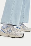 Logolu Sneaker Unisex Ayakkabı U74034F BEYAZ-MAVİ