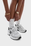 Logolu Sneaker Unisex Ayakkabı U740NW2 BEYAZ-SİYAH