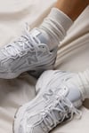 Logolu Sneaker Unisex Ayakkabı U740WM2 BEYAZ-GÜMÜŞ