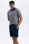 Logolu Standart Fit Normal Bel Cepli Erkek Short EM1351-NV LACİVERT