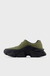 Logolu Süet Kalın Taban Cırtlı Sneaker Unisex Ayakkabı U8040UOC HAKİ