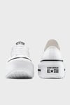 Logolu Tırtıklı Platform Taban Sneaker Kadın Ayakkabı A15491C 102 BEYAZ-SİYAH