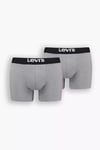 Logolu Yumuşak Pamuklu 2 Pack Erkek Boxer 37149-0809 GRİ