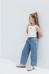 Loko Wide Leg Normal Bel Geniş Paça Jeans Kız Çocuk Kot Pantolon 7010405-A3344 MAVİ