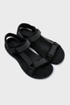 Lomell Logolu Cırt Cırtlı Erkek Sandalet 204351 BKGY SİYAH-GRİ