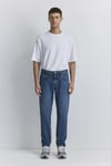 London Pamuklu Loose Fit Normal Bel Daralan Paça Jeans Erkek Kot Pantolon 0010172-89271 MAVİ