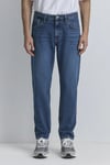 London Pamuklu Loose Fit Normal Bel Daralan Paça Jeans Erkek Kot Pantolon 0010172-89271 MAVİ