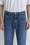 London Pamuklu Loose Fit Normal Bel Daralan Paça Jeans Erkek Kot Pantolon 0010172-89271 MAVİ