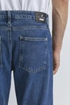 London Pamuklu Loose Fit Normal Bel Daralan Paça Jeans Erkek Kot Pantolon 0010172-89271 MAVİ