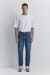 London Pamuklu Loose Fit Normal Bel Daralan Paça Jeans Erkek Kot Pantolon 0010172-89271 MAVİ