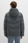 Loose Fit Kapüşonlu Yaka Su İtici Şişme Erkek Mont 0110651-71598 AÇIK YEŞİL