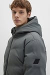 Loose Fit Kapüşonlu Yaka Su İtici Şişme Erkek Mont 0110651-71598 AÇIK YEŞİL