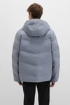 Loose Fit Kapüşonlu Yaka Su İtici Şişme Erkek Mont 0110651-85550 AÇIK GRİ