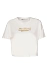Loose Fit Logolu Bisiklet Yaka Kadın T Shirt 912338-9157 EKRU