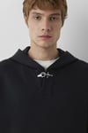 Loose Fit Pamuklu Kapüşonlu Yaka Erkek Sweat 0S20144-82908 SİYAH