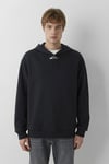 Loose Fit Pamuklu Kapüşonlu Yaka Erkek Sweat 0S20144-82908 SİYAH