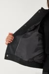 Loose Fit Sıfır Yaka Çıtçıtlı Kaşe Kısa Kadın Mont 6810178 ANTRASİT
