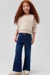 Lori Pamuklu Wide Leg Normal Bel Geniş Paça Jeans Kız Çocuk Kot Pantolon 7010036-88225 KOYU MAVİ