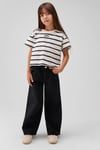 Lori Pamuklu Wide Leg Normal Bel Geniş Paça Jeans Kız Çocuk Kot Pantolon 7010036-82058 SİYAH