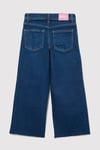 Lori Pamuklu Wide Leg Normal Bel Geniş Paça Jeans Kız Çocuk Kot Pantolon 7010036-88225 KOYU MAVİ