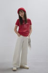 Lory Wide Leg Normal Bel Bol Paça Jeans Kız Çocuk Kot Pantolon 7010036-89487 EKRU