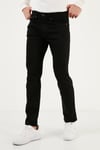 LSE 502 Pamuklu Regular Tapered Fit Jeans Erkek Kot Pantolon A2088-0012 SİYAH