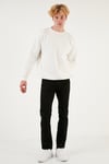 LSE 502 Pamuklu Regular Tapered Fit Jeans Erkek Kot Pantolon A2088-0012 SİYAH