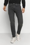 LSE 502 Pamuklu Yüksek Bel Tapered Fit Dar Paça Jeans Erkek Kot Pantolon A2088-0002 GRİ