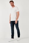 LSE 511 Normal Bel Slim Fit Dar Paça Jeans Erkek Kot Pantolon A2081-0000 LACİVERT